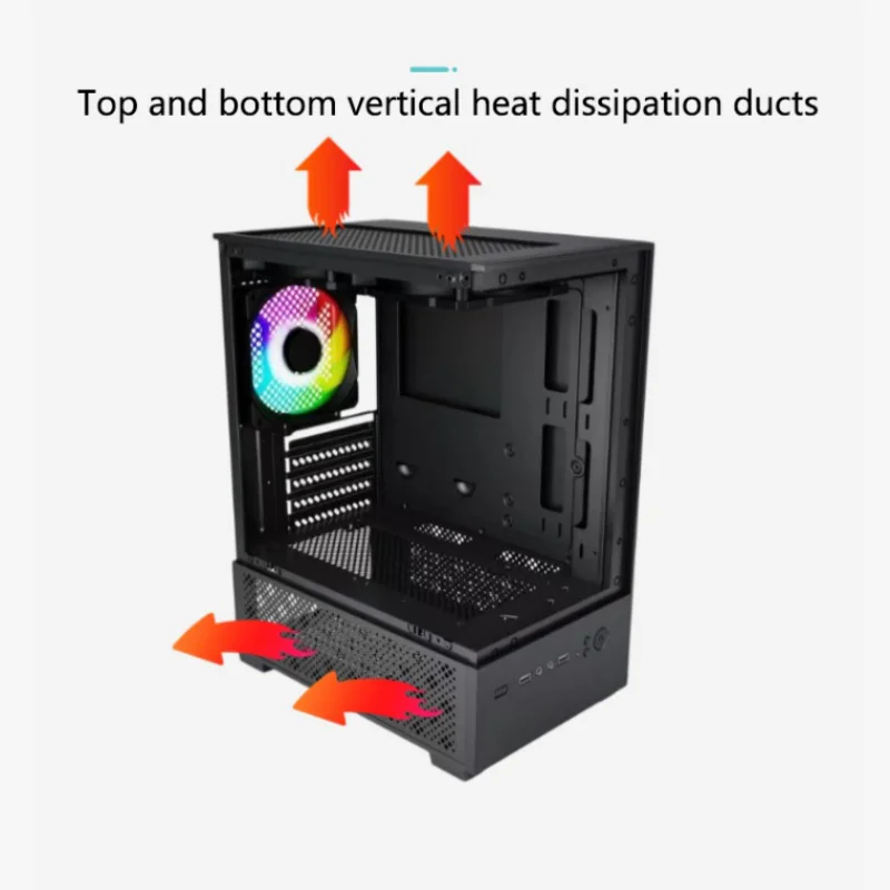 X2 Computer Case M-ATX Mini-ITX Motherboard Seaview Room Side Transparent Desktop Chassis USB3.0 Support 240 Water Cooler - Image 5