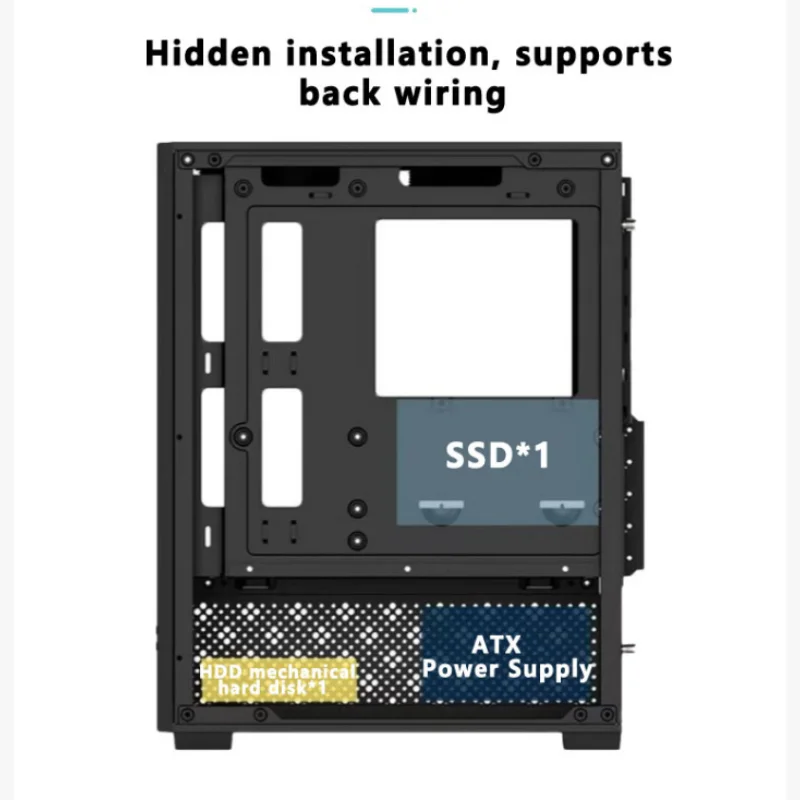 X2 Computer Case M-ATX Mini-ITX Motherboard Seaview Room Side Transparent Desktop Chassis USB3.0 Support 240 Water Cooler - Image 3