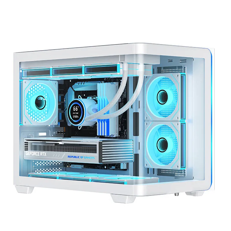 Yeah magic BIFROST Case Sea View Room Gaming Computer Desktop M-ATX ITX Motherboard Double-Sided Tempered Glass PC Gamer CASE - Image 4