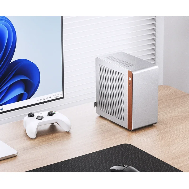 JONSBO NV10 Chassis ITX MINI Full Aluminum Support 1U FLEX Power Supply Standing or Lying Computer Case - Image 4