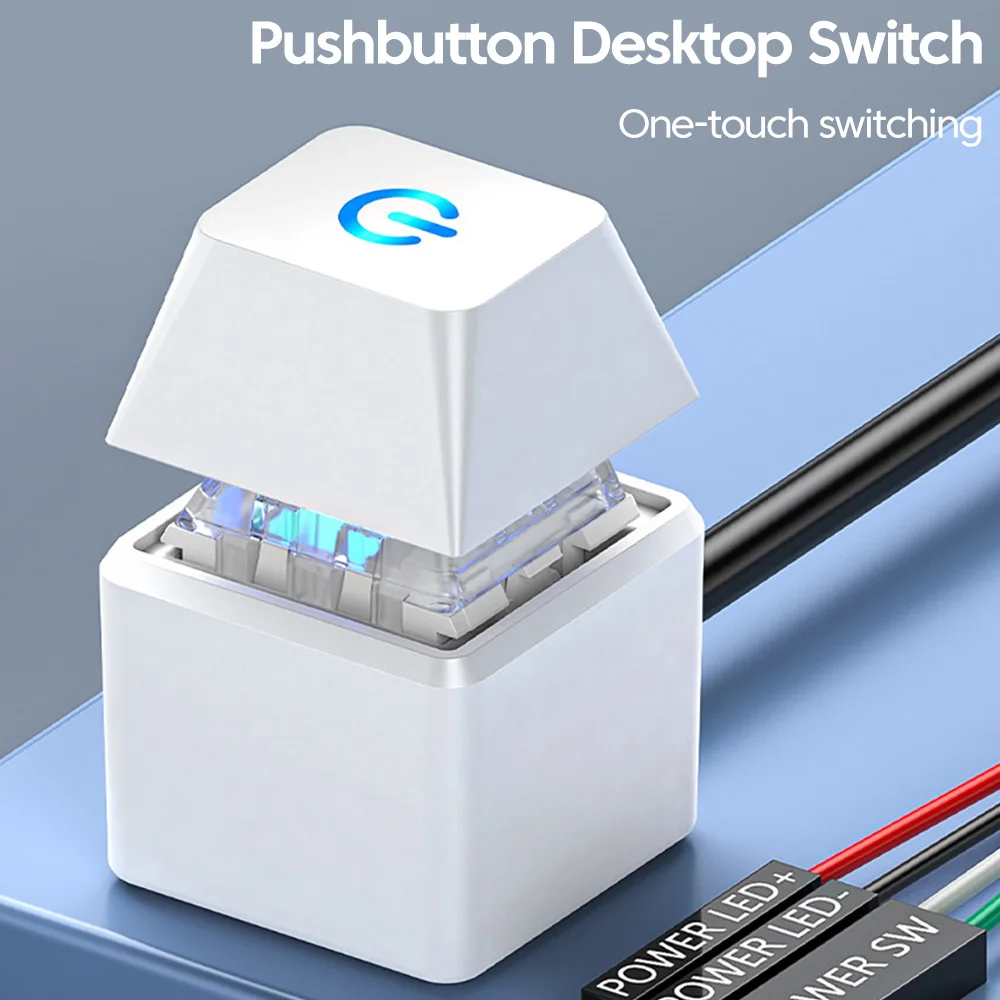 Desktop Computer Power Switch 1m/2m/5m/10m PC Motherboard External Start On/Off Button Extension Cable PC external power button - Image 3
