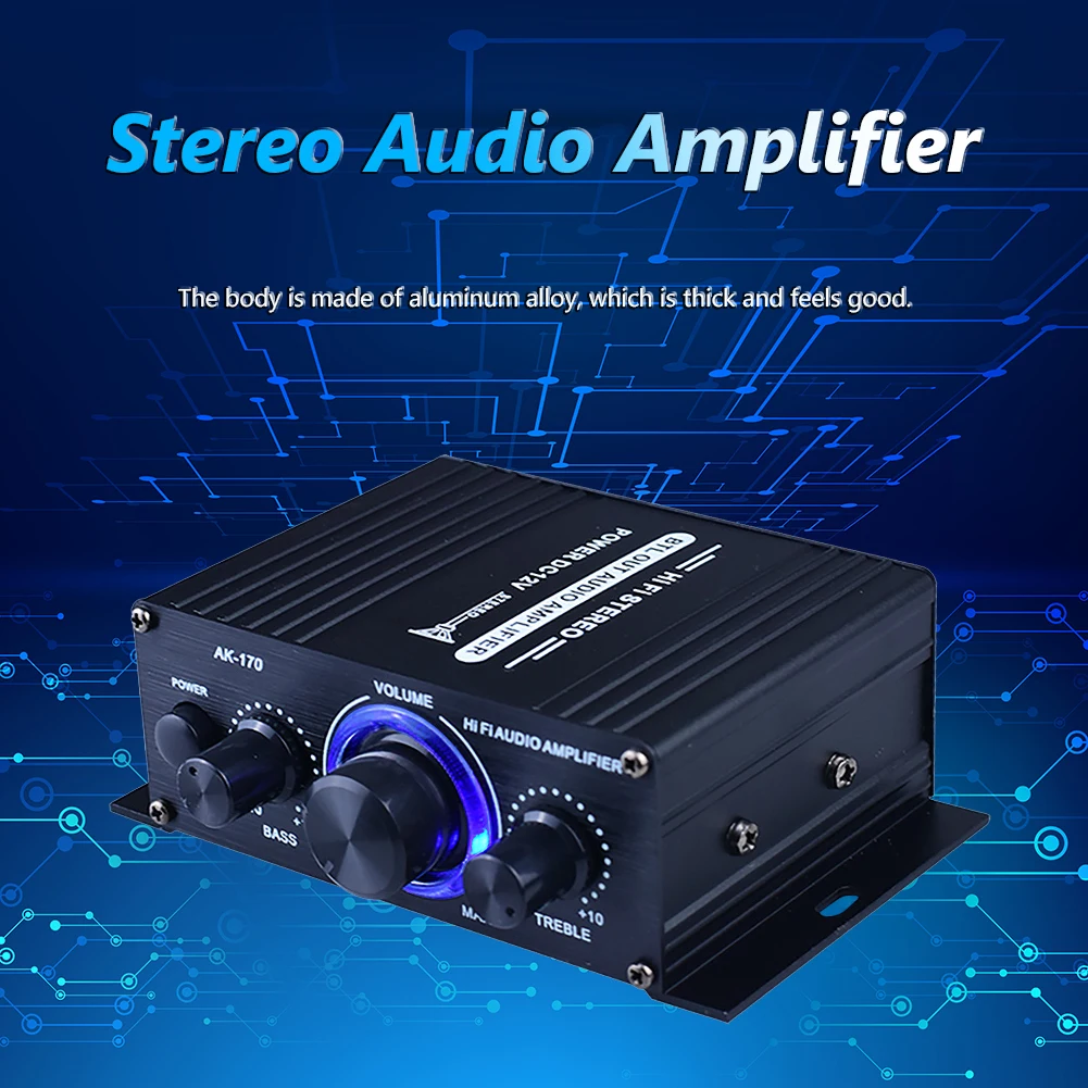 Power Amplifier Pro Wireless Bluetooth-compatible HiFi Audio Power Amplifier 200W+200W 2-CH with RCA Input - Image 3