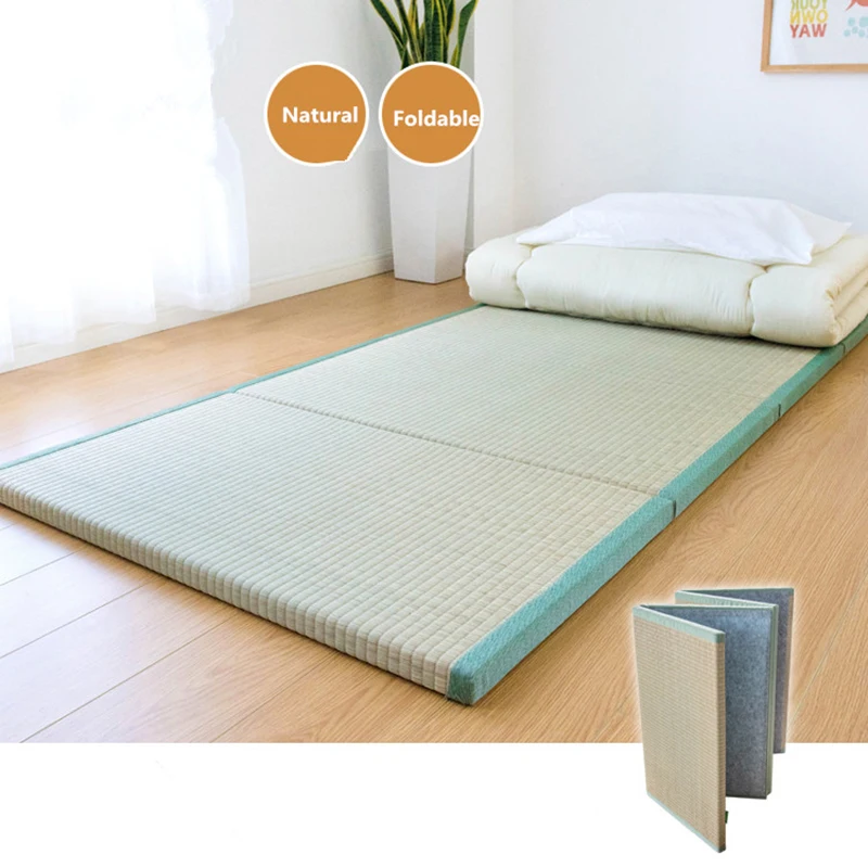 Japan Style Foldable Sleeping Mattress Tatami Straw Mat Home Decor Yoga Mat Traditional Straw Mattress - Image 3