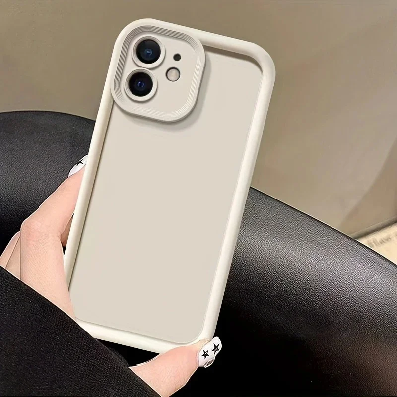 3-piece set of luxurious solid-color anti-drop phone cases with camera protection, compatible with Apple 15, 14, 13, 12, 11 Pro - Image 5
