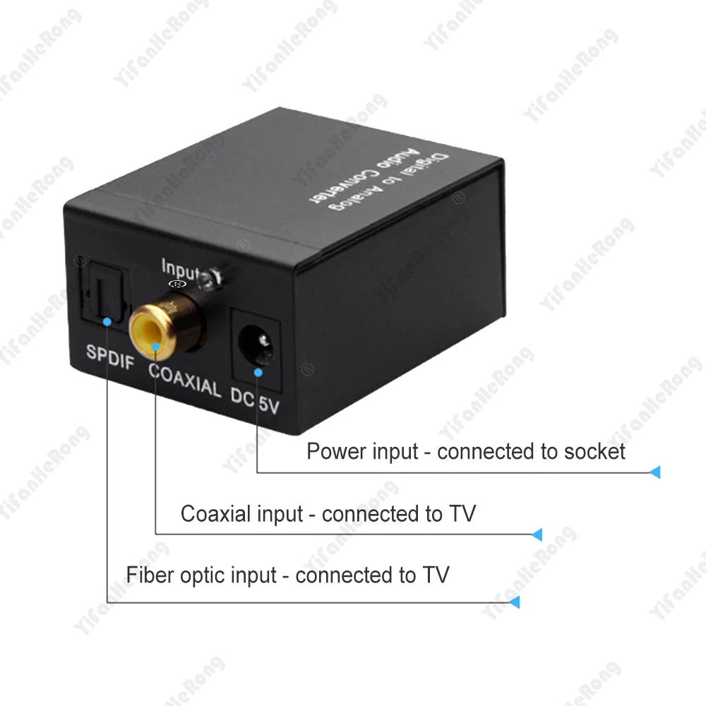 Audio Converter Coaxial Optical Fiber Toslink Digital to Jack 3.5mm Analog For RCA SPDIF Digital Audio Decoder Stereo Amplifier - Image 5