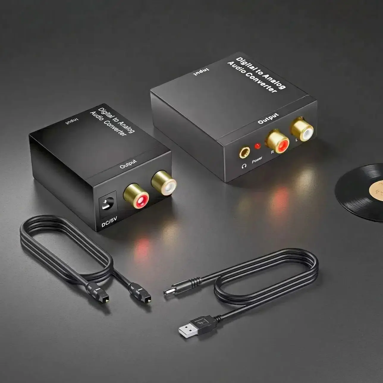 DAC Digital Analog Audio Converter Optical SPDIF Toslink Coaxial Input To L/R RCA 3.5mm Jack Headphone Amplifier Output for TV