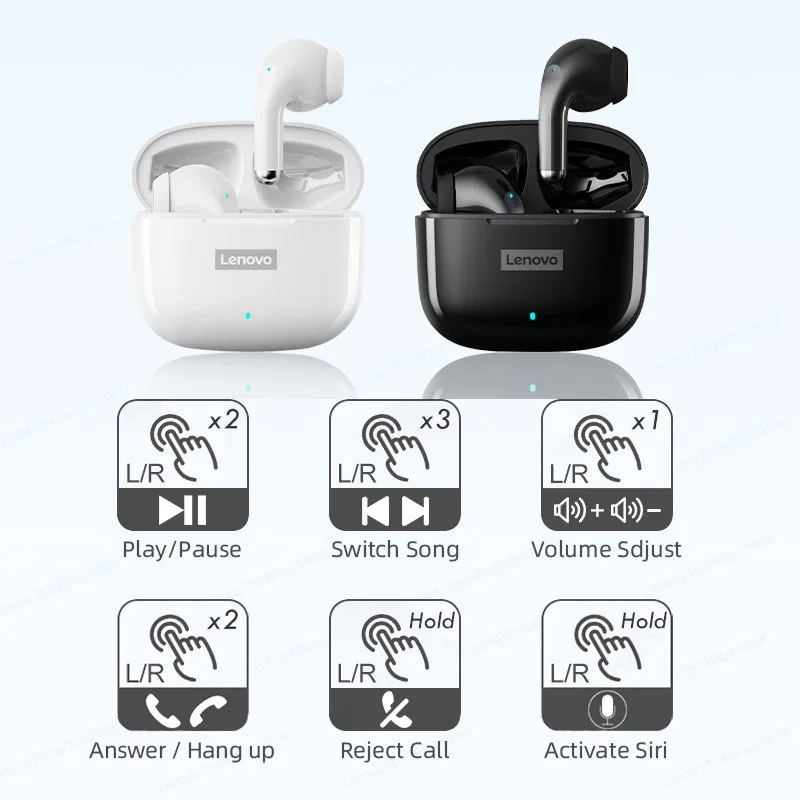 Lenovo LP40 Pro TWS Bluetooth 5.1 Quick Connect Earphones Ergonomic Design Headphones Powerful Transmission Speed Headset - Image 6