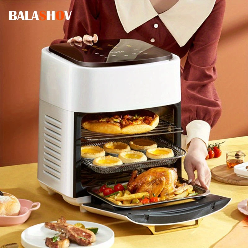 15L Large Electric Air Fryer, Smart Household Oven,Multi-function Convection Oven Deep Fryer Without Oil, 6 Cooking Modes