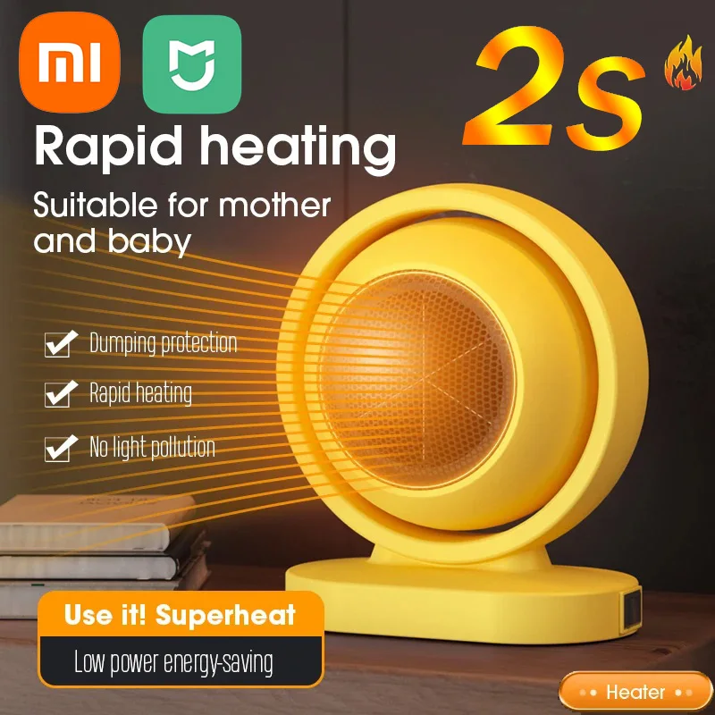 Xiaomi Desktop Heater Electric Hot Air Blower 2-second Rapid Heating Mini PTC Heater Portable Smart Fan Heater For Bathroom Home
