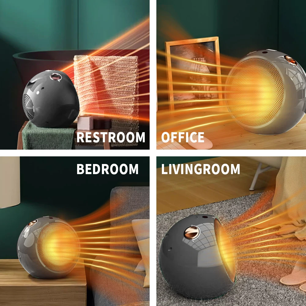 1500W Portable Electric Space Heater with Thermostat, 1S Fast Heating, Overheating & Tip Over Protection, Safe for Office, Home - Image 5