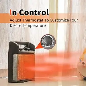 1500W Electric Utility Space Heater BTU 5120 with Thermostat Control - Image 5