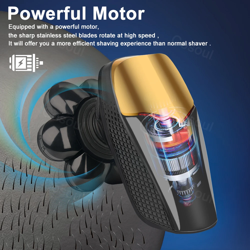 Shaver for Men Electric Shaver Powerful Bald Head Shaver Beard Shaving Machine For Men Razor Husband Gift Boyfriend - Image 3