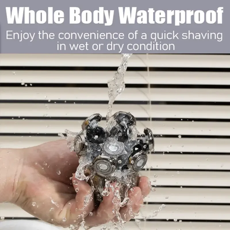 Tinsol 7D Floating Cutter Electric Shaver Head Base Charging Portable Men Beard Trimmer Clipper Skull Shaver Waterproof Shaving - Image 4