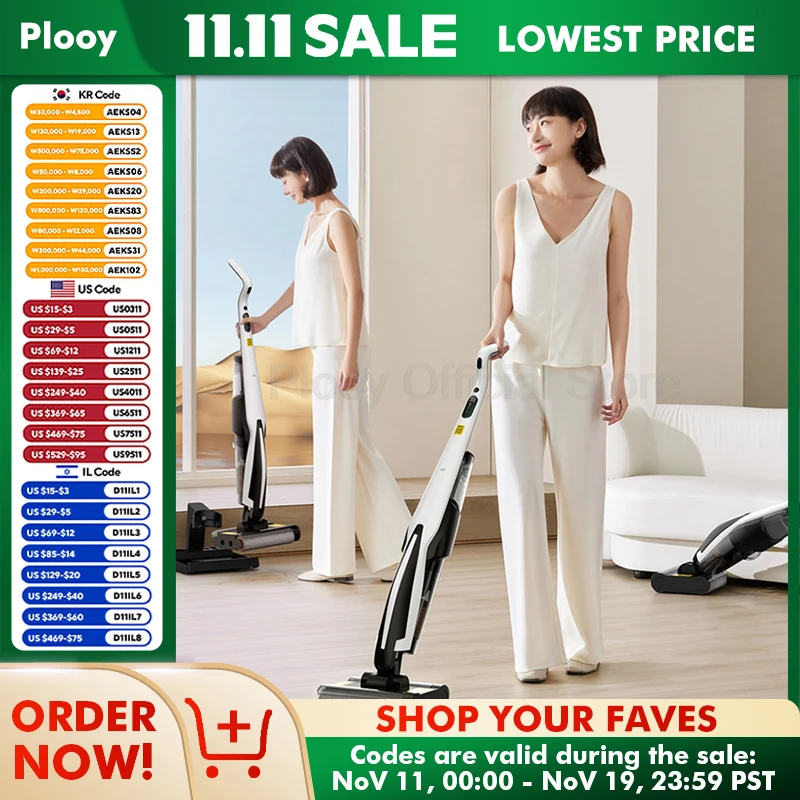 Wireless Vacuum Water Mop Cleaner Home Intelligent Appliance Automatic Cleaning Electric Mop Suction/Mop/Wash All-in-one Cleaner