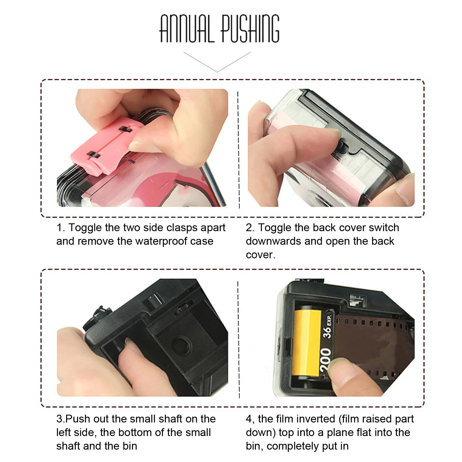 35mm Reusable Film Camera with Waterproof Case for Snorkeling with Shutter Speed 1/100s F/9 28MM Lens 35mm Reusable Film Camera - Image 6