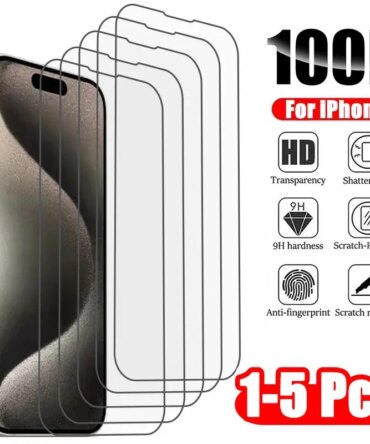 1-5Pcs Tempered Glass for IPhone 16 15 14 13 12 11 Pro Max Screen Protector for IPhone 7 8 SE X XS XR Protective Glass Film