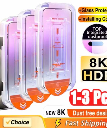 1-3Pcs Oleophobic Coating Dust Free Easy Installation Screen Protector for IPhone 13 11 16 12 14 15 Pro Max Mini XS XR Glass