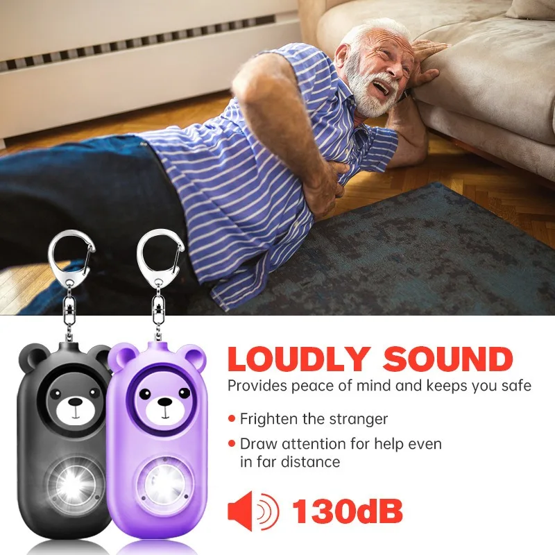 Personal Self Defense Alarm 130db Self Defense Siren Safety Alarm For Women Girl Personal Keychain Alarm With lighting - Image 3