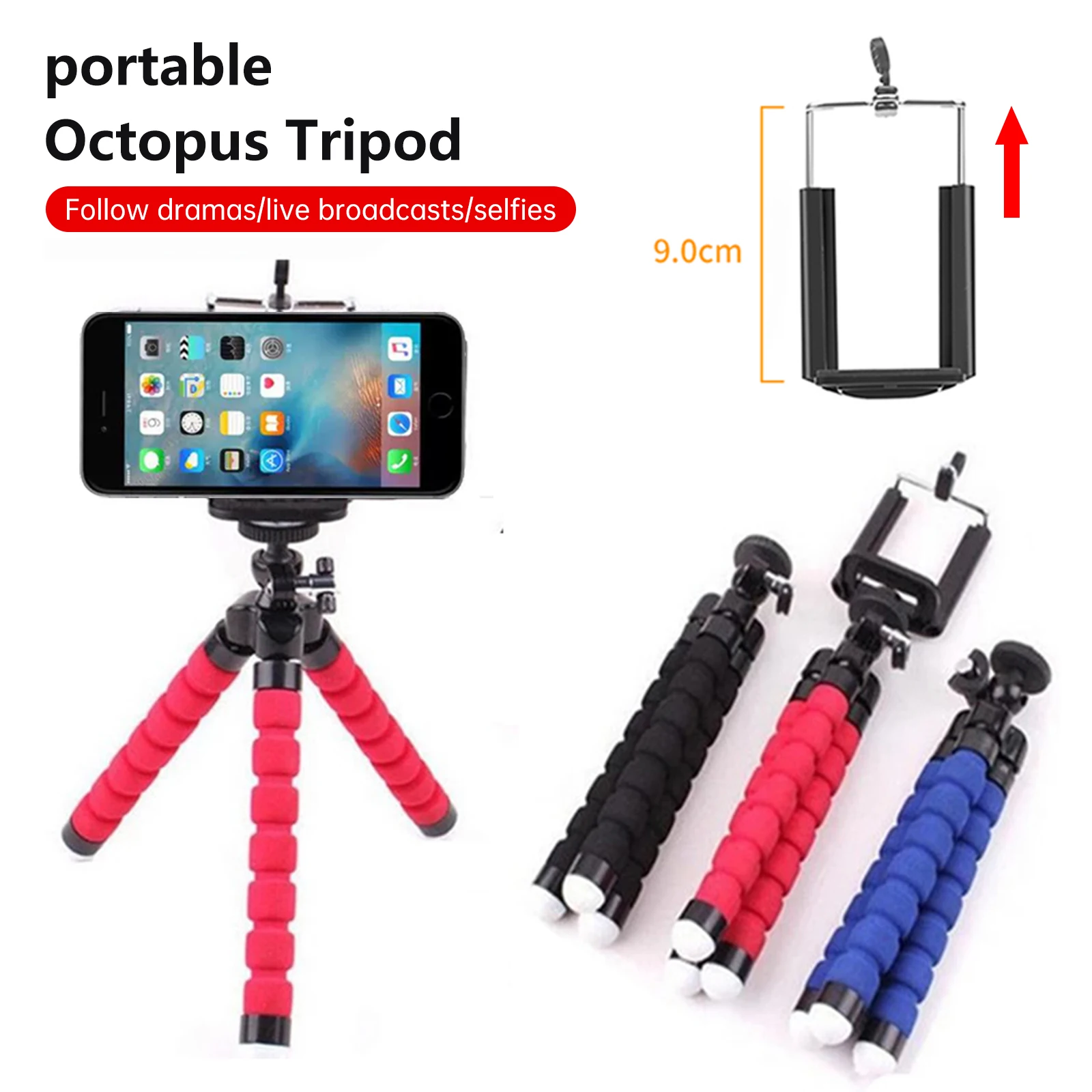 For Gopro Hero 11 10 9 8 7 Black MAX Flexible Mini Octopus Tripod Accessories for Go Pro 6 5 YI Eken SJCAM DBPOWER AKASO Tripods - Image 2