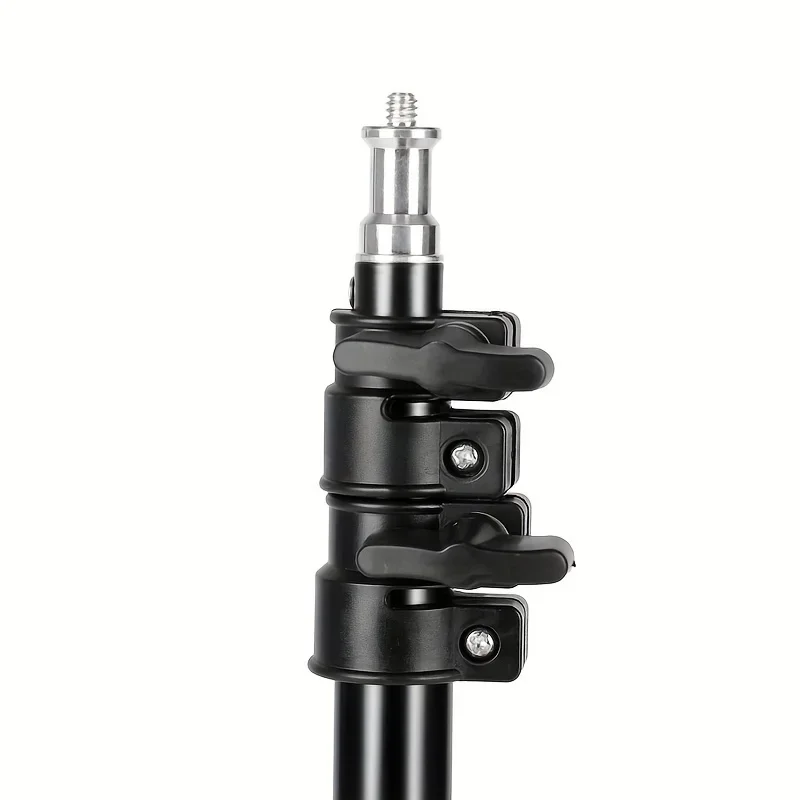 Metal Aluminum Alloy Light Stand Photography Portable Tripod with 1/4 Screw for Softbox LED Ring Light Phone Camera - Image 3