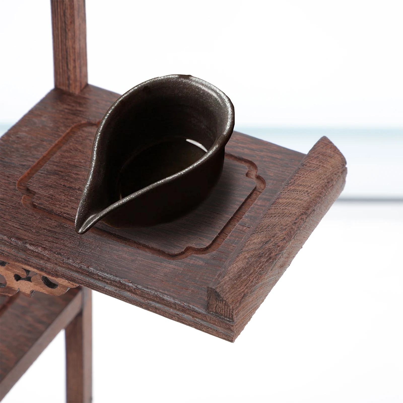 Chicken Wing Wood Display Stand nament Shelf Living Room Cabinet Storage Rack Display Stand Curio Cabinet 34x29x8 cm - Image 6