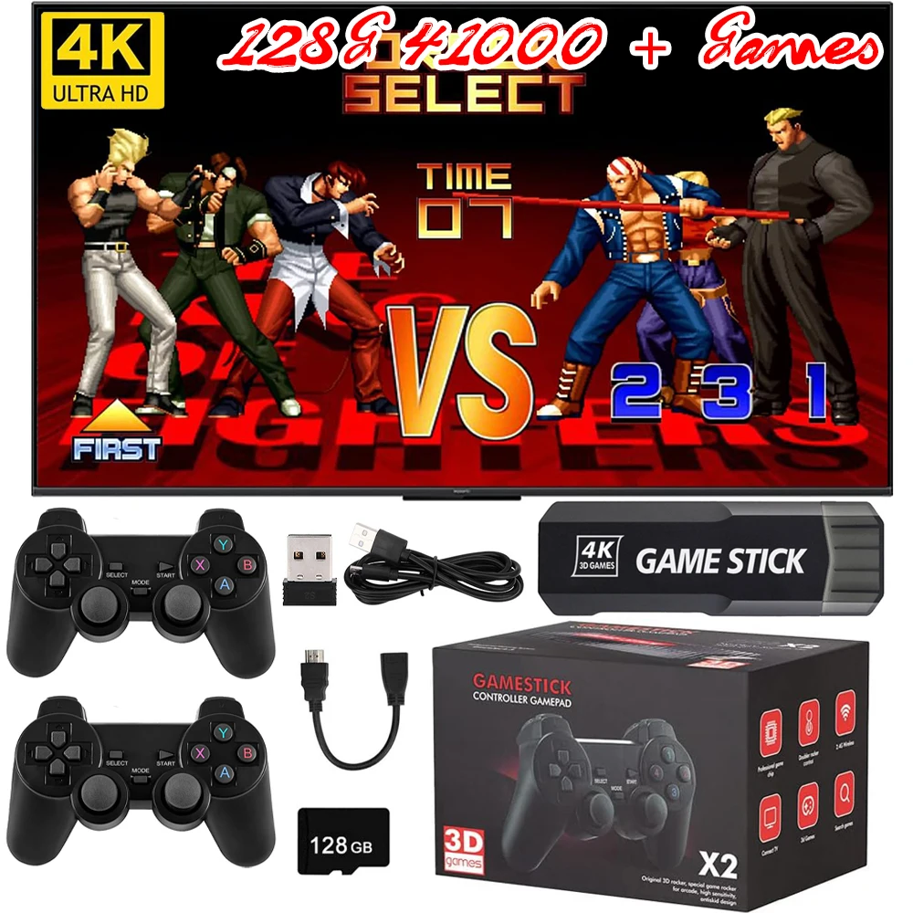 2025 X2 Plus Retro TV Game Console 3D HDMI Output Ultra Low Latency TV Game Stick 2.4G Dual Handles Portable Home Games Console - Image 3