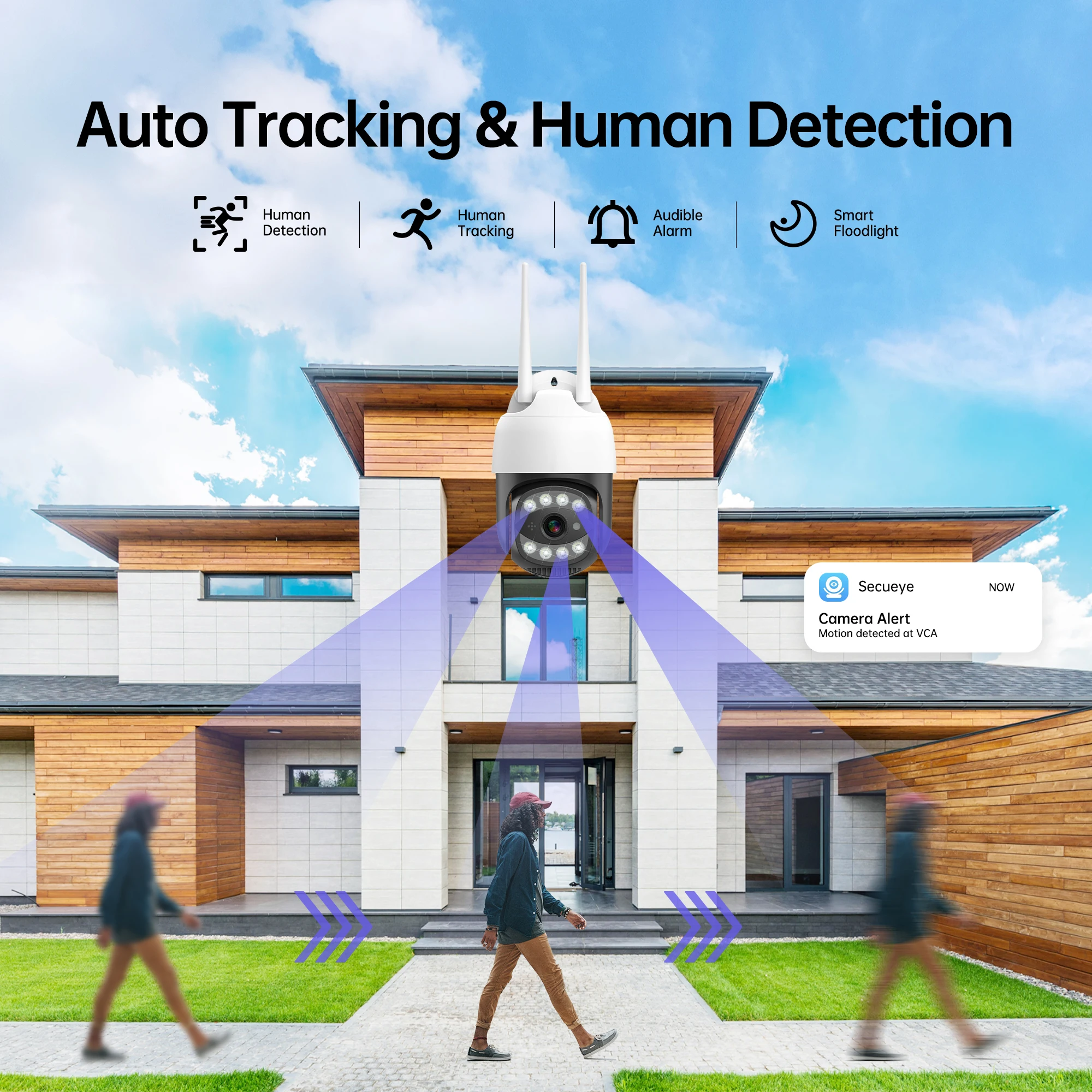 4G Sim Card IP Camera 5MP WiFi PTZ Waterproof Camera 1080P Security Auto Tracking Night Vision CCTV Video Surveillance Camera - Image 3