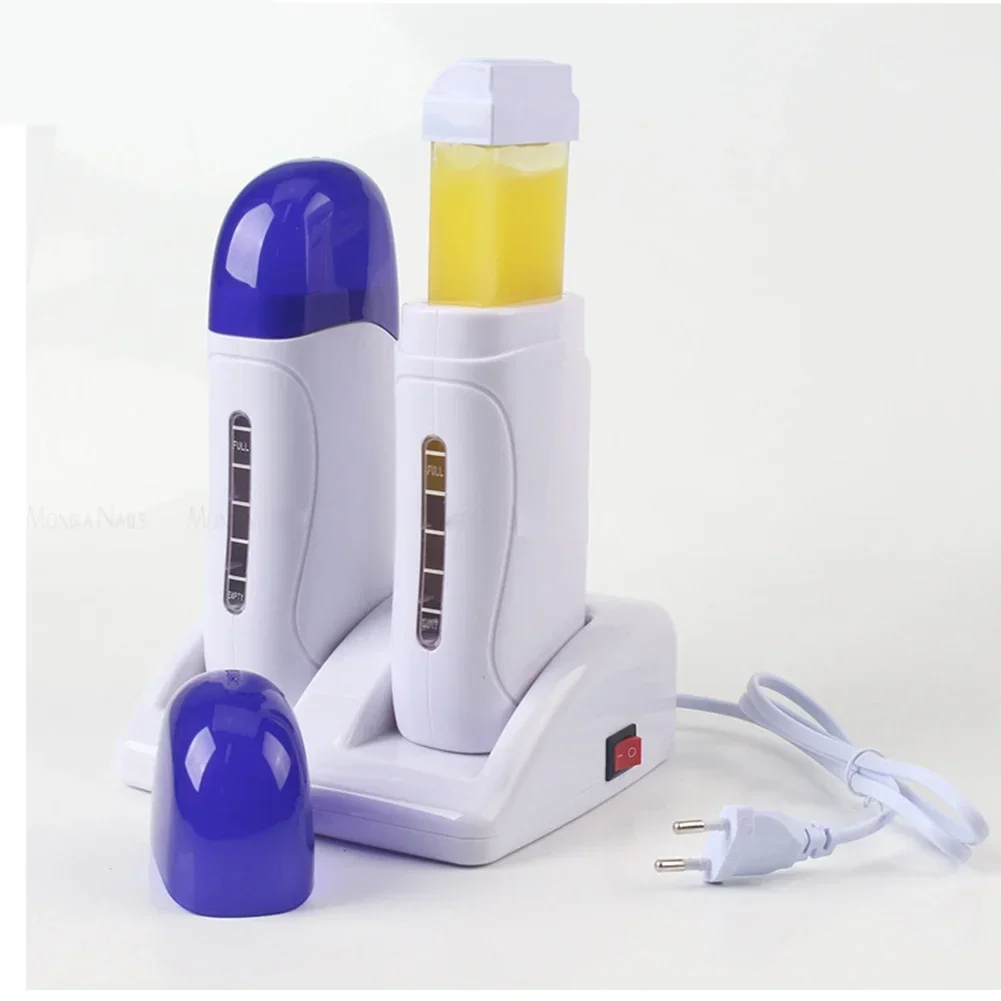 Electric Double Wax Heater Epilator Cartridge Wax Roller Base Roll On Waxing Refillable Hair Removal Machine Depilatory Heater - Image 6