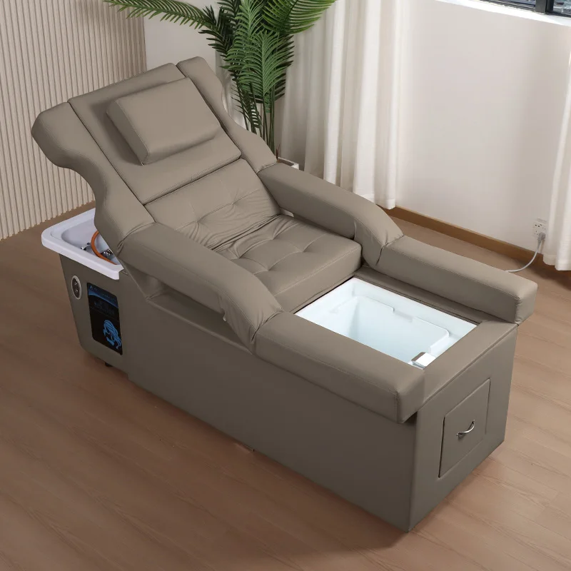 Beauty Salon Furniture Spa Center Pedicure Chair Electric Back Lift Massage Table Japanese Head Spa Shampoo Bed