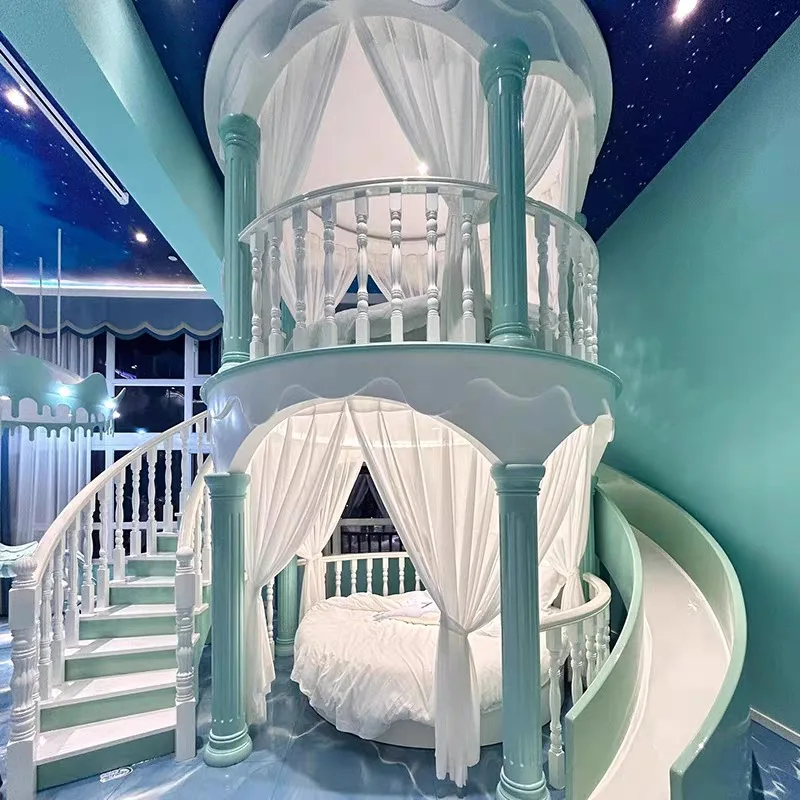 Normal Double Decker Kids Beds Decoration Safety Modern Slide Castle Kids Bed Princess Playpen Cama Infantil Furniture Home - Image 4