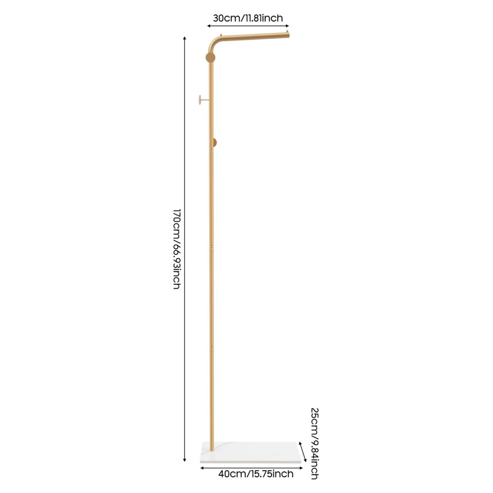 170cm Coat Rack Freestanding Coat Rack Gold Coat Rack used in hallways, bedrooms, living rooms, bathrooms, entryways, foyers