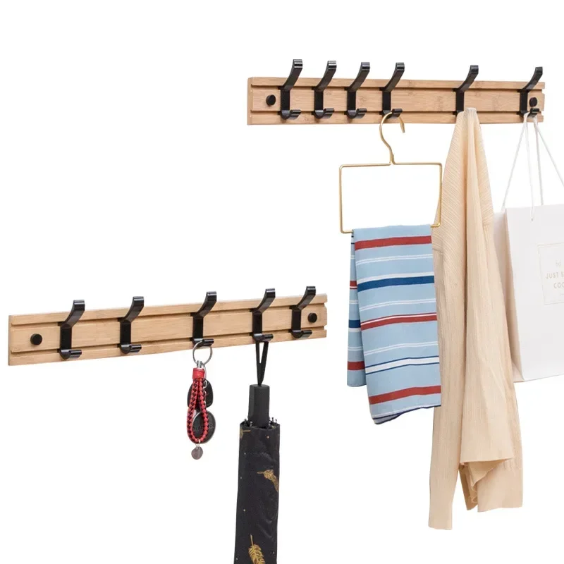 Nordic Fashion Style Bedroom Furniture Coat Rack Clothes Hanger Hooks Living Room Closet Bamboo Hat Racks Coat Hanger Wall Hook - Image 5