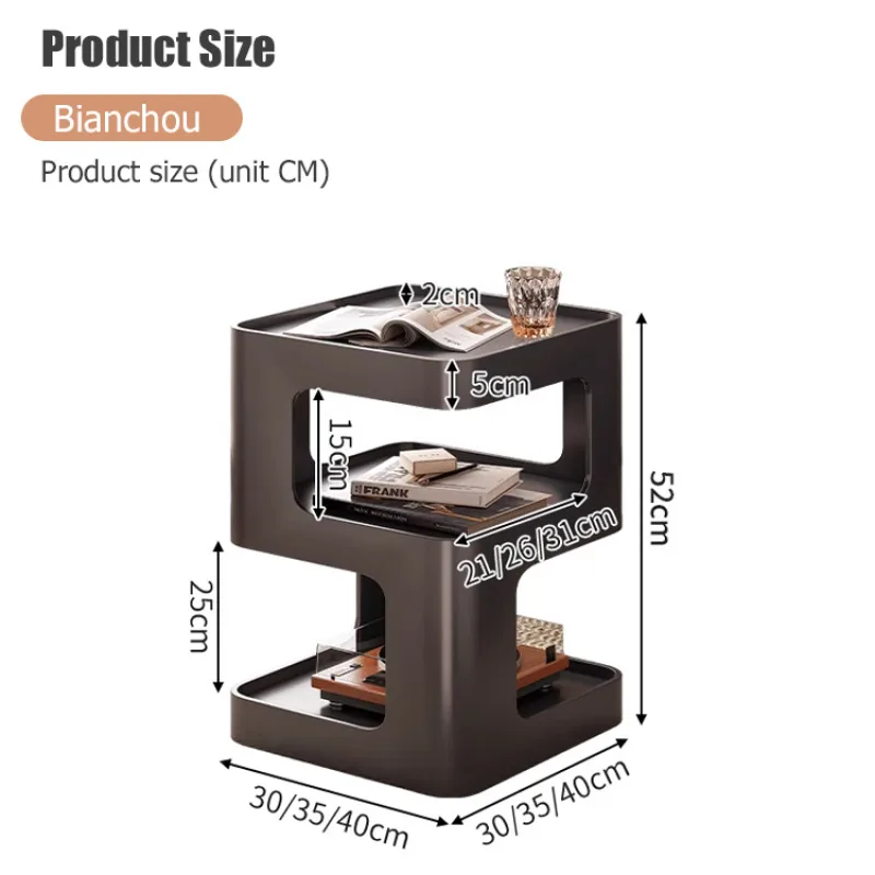 Modern Side Table Living Room Furniture Bedside coffee table storage rack for small apartment - Image 6
