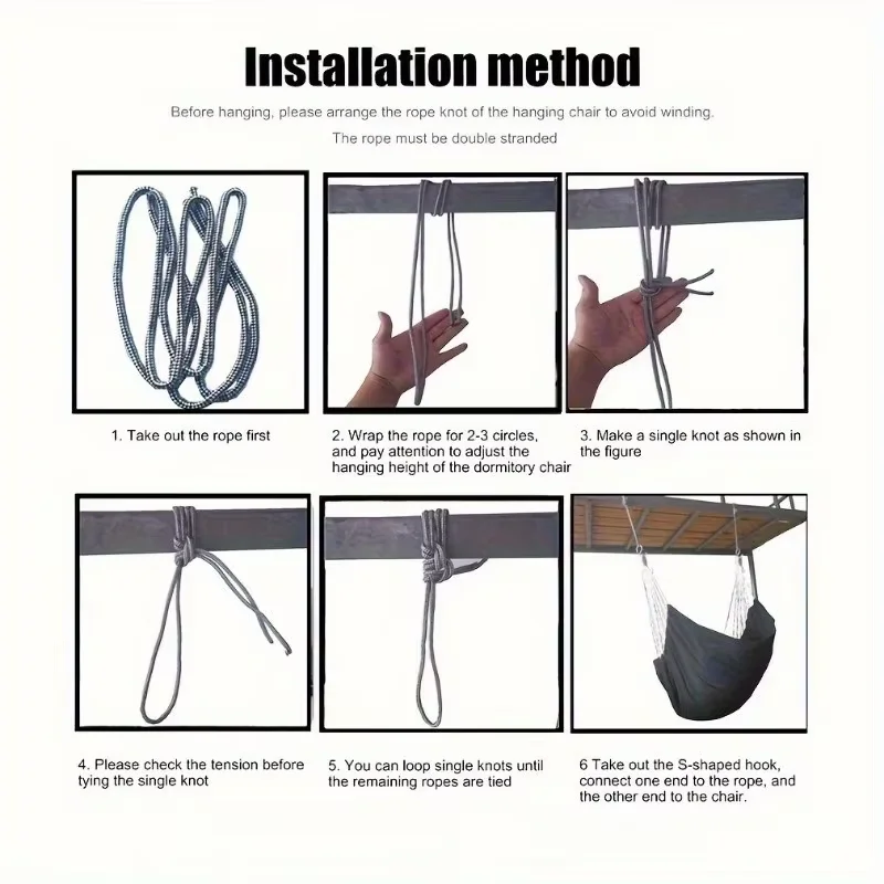 Outdoor Thickened Canvas Hammock Camping Outdoor Swing Net Hed Anti Rollover Striped Hanging Chair Hammock - Image 6