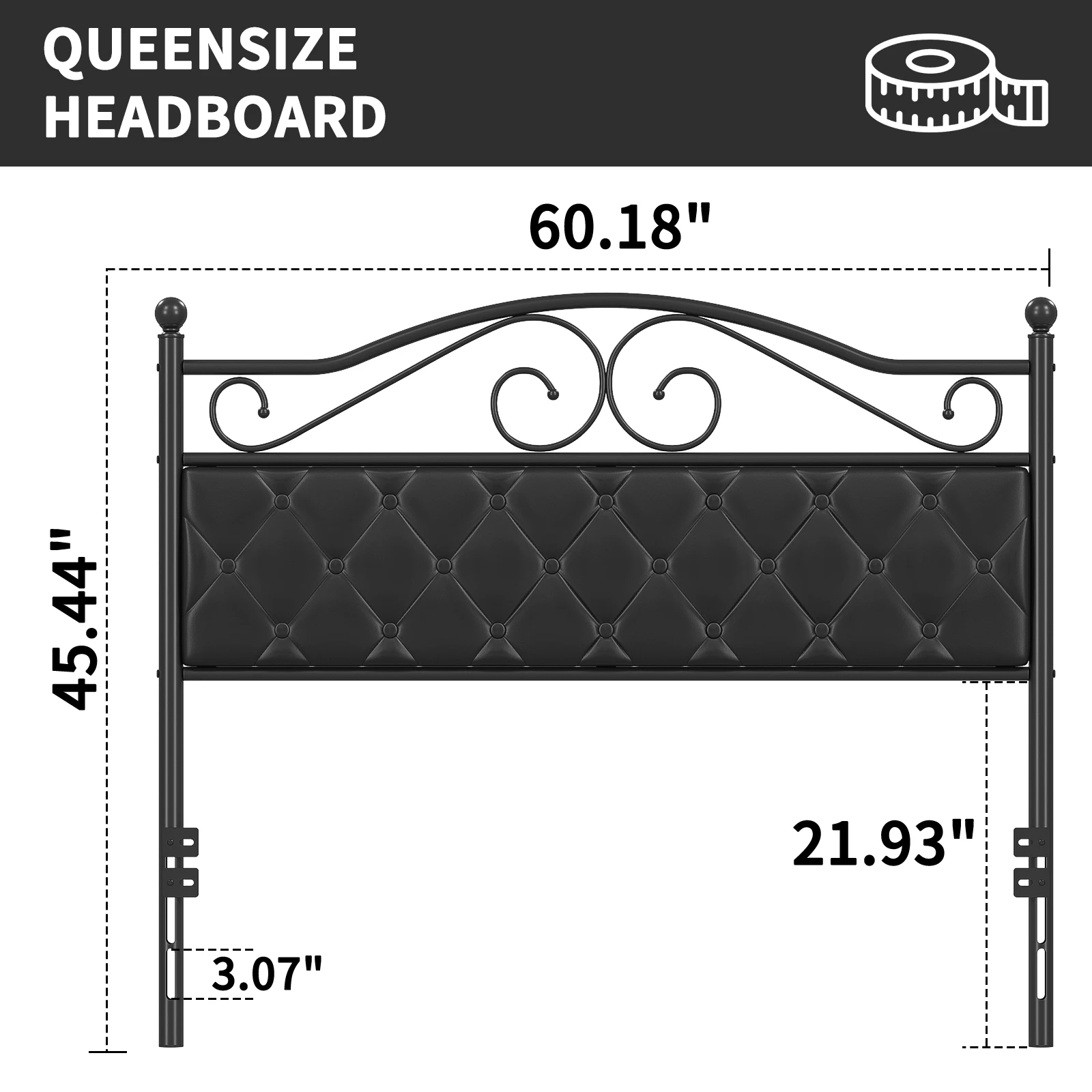 Upholstered Headboard for Full Size Bed Frame, Queen Size Bed Frame, Headboard Only - Image 5