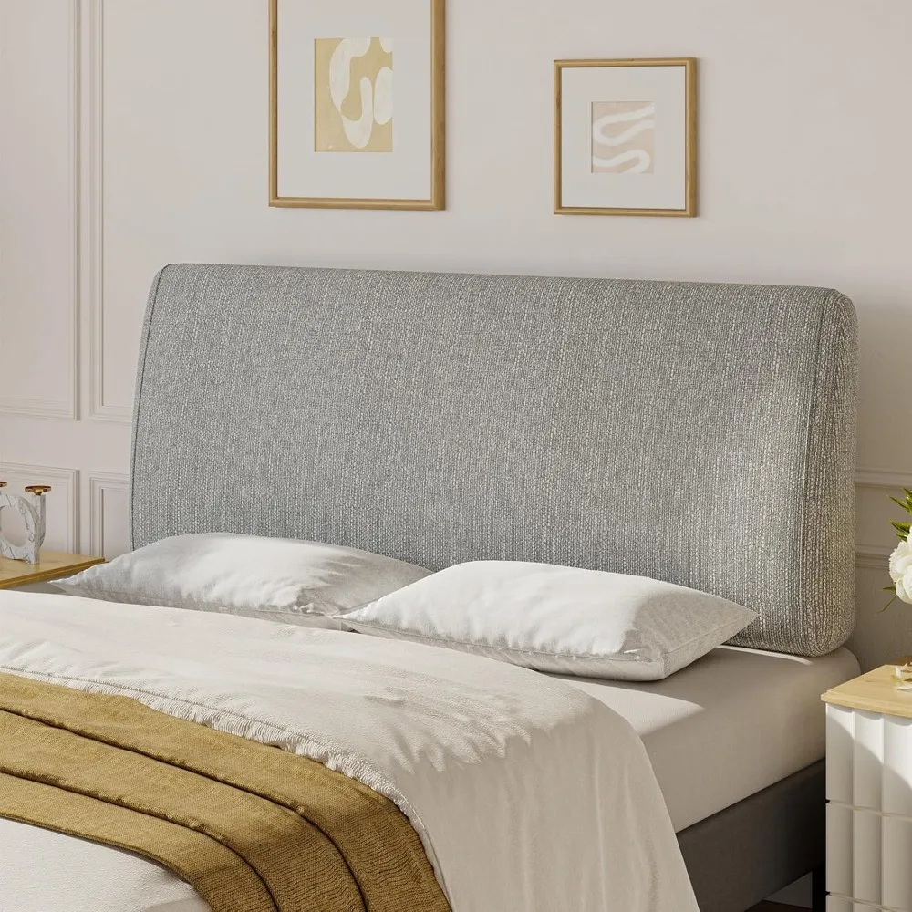 Linen-Textured Modern Headboard for Full-Size Beds, Sleek and Stylish Bedroom Upgrade - Image 4