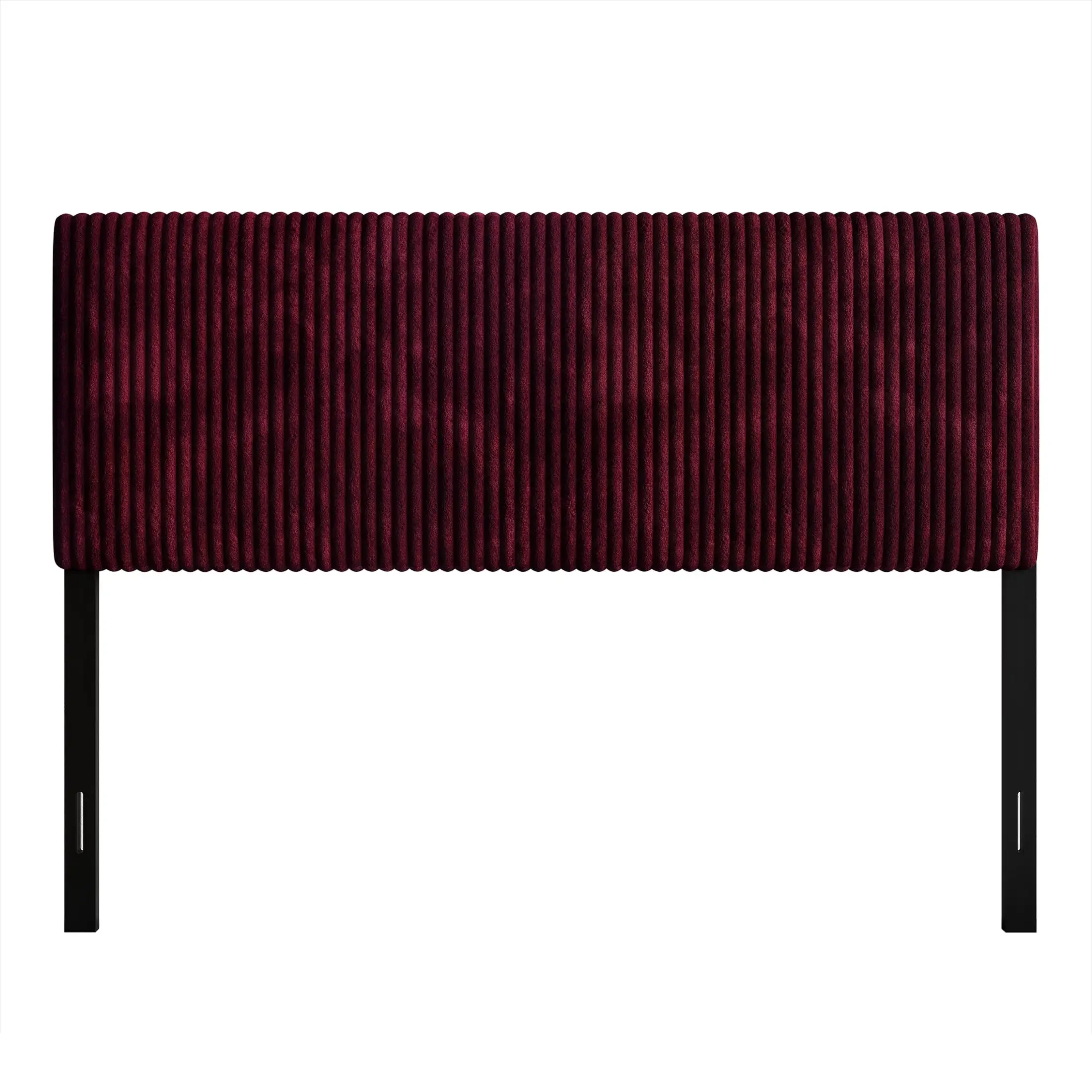 Comfortable corduroy velvet upholstered double headboard with adjustable height for a perfect fit - Image 4