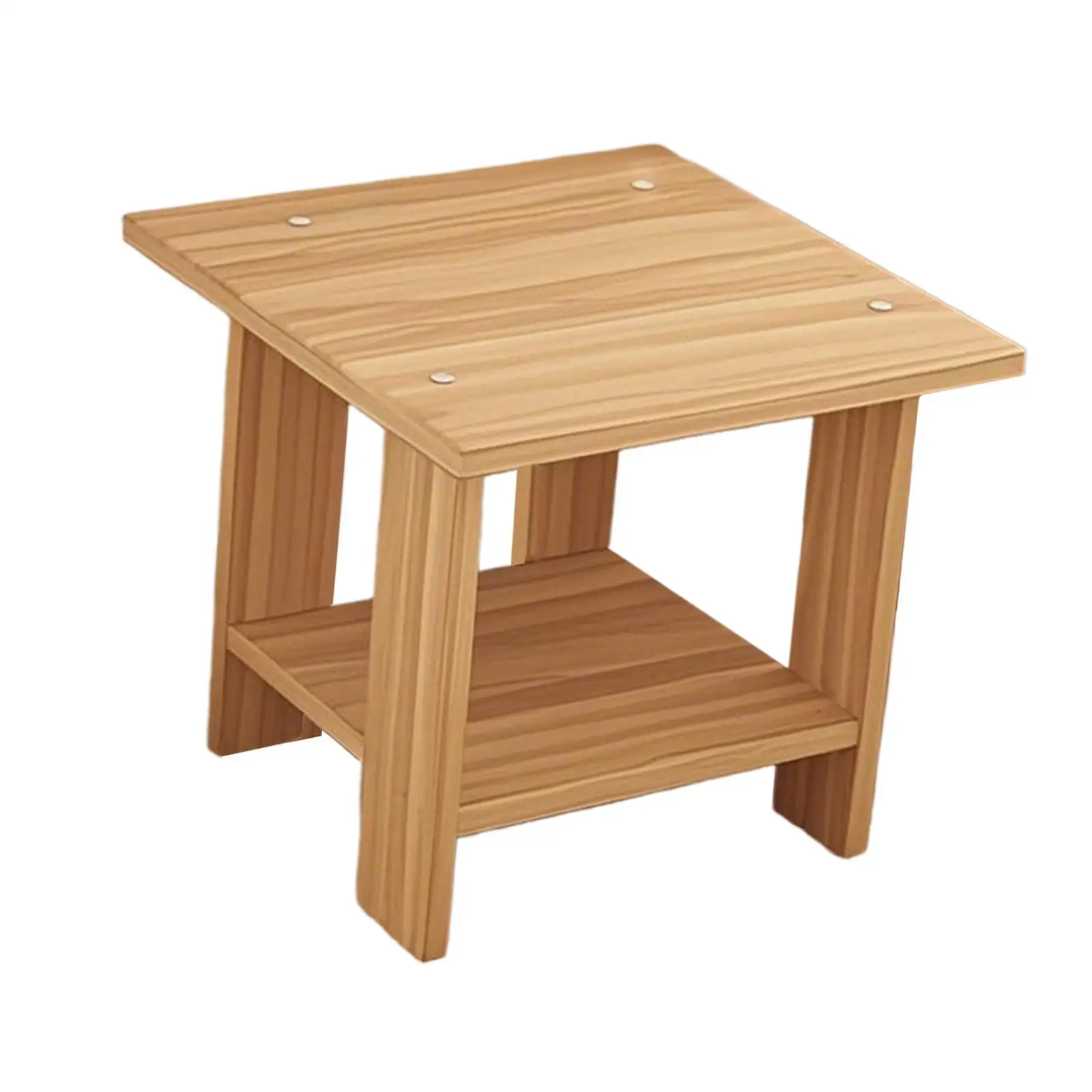 Simple Bedside Table Wooden Double Layers Solid Wood Nightstands Night Table For Table Sofa Side Table Home Furniture - Image 6