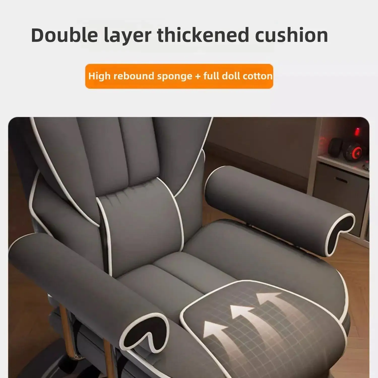 Voice Gaming Chair Comfortable Office Home Computer Gaming Sofa Chair Work Study Backhear Swivel Chair - Image 5