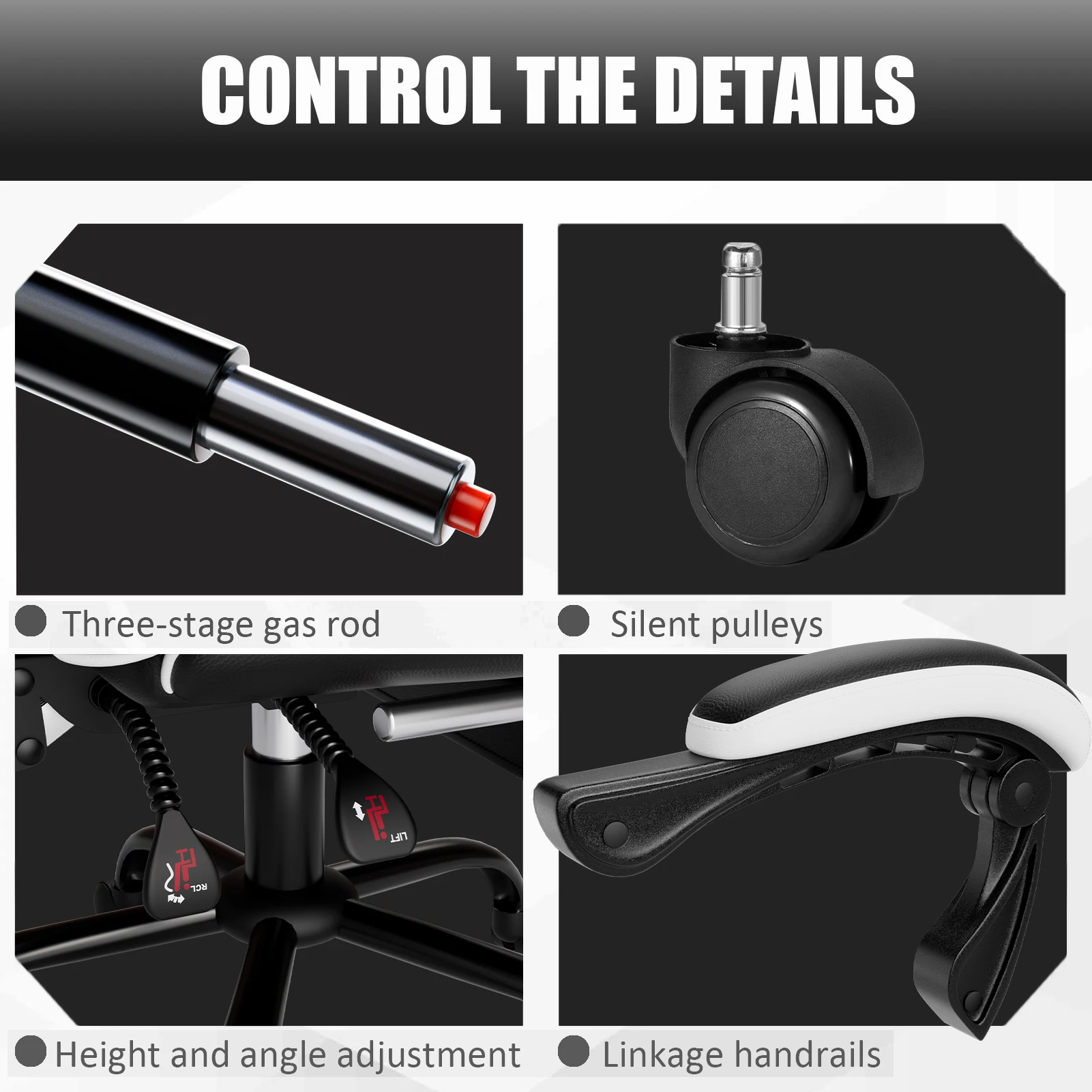 Ergonomic Gaming Chair with Footrest, Racing Style Video Game Chair for Adults, Reclining Gamer Chair Office Chair - Image 6