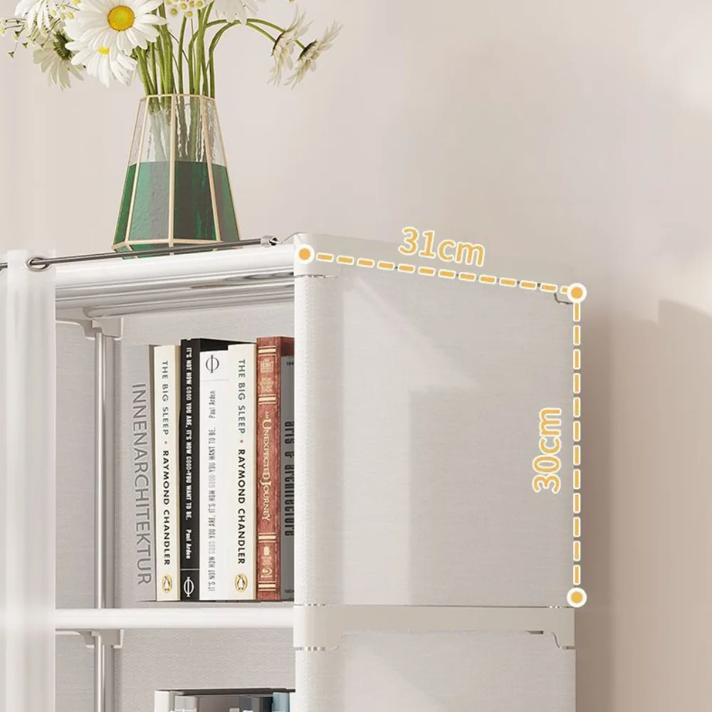 Simple Wardrobe Simple Cloth Wardrobe High-capacity Multipurpose Storage Rack Strong Load-bearing Capacity Dustproof Bookshelf - Image 5
