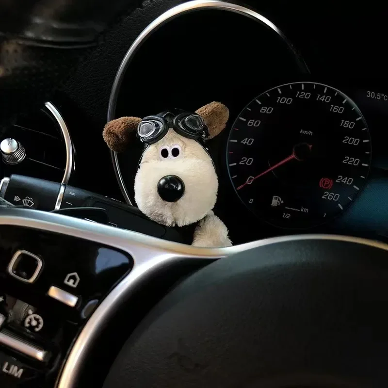 Plush Puppy Clutch Decoration Car Wiper Turn Signal Switch Decoration Cute Dog Car Wiper Doll Interior Accessories - Image 3