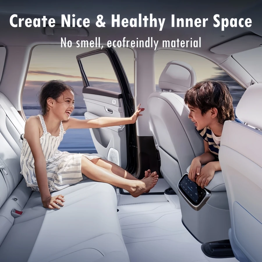 Fully Sorrounded PU Leather Floor Mats for Tesla Model Y Juniper 2025 2026 Double Layer Car Floor Liners With Carpet - Image 5