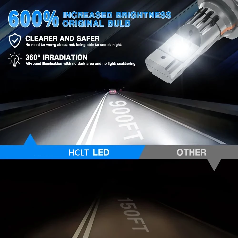 H7 LED CANBUS Light Mini Head Lamp 1:1 Size Wireless H7 Car LED Headlight Bulbs Error Free with Fan 6000K White - Image 6