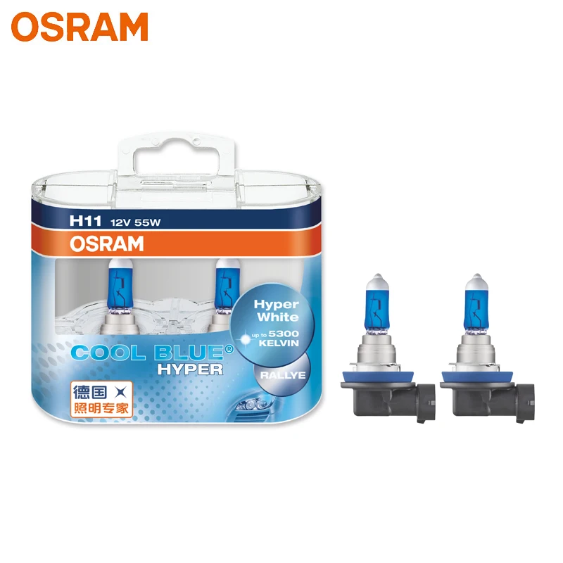 OSRAM H7 H4 H1 H11 HB3 9005 HB4 9006 Halogen Headlight Car Light Hi/Lo Beam 5300K 12V 55W Cool Blue Hyper White Bulb(2 Pieces) - Image 6