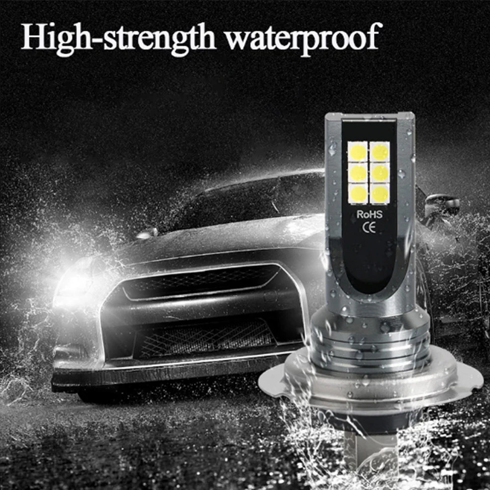 H7 Led Light Bulb Kit Car Fog Light Bulbs 55w Super-Bright 6000k White Led Lights For Vehicles High Power Auto Headlight LED DRL - Image 4