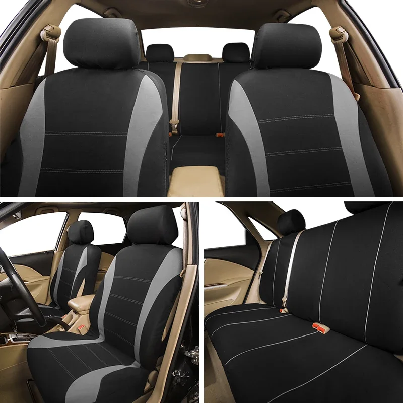 Universal Full Car Seat Covers Polyester Fabric Auto Protect Covers Car Seat Protector Automotive Interior Supplies - Image 4